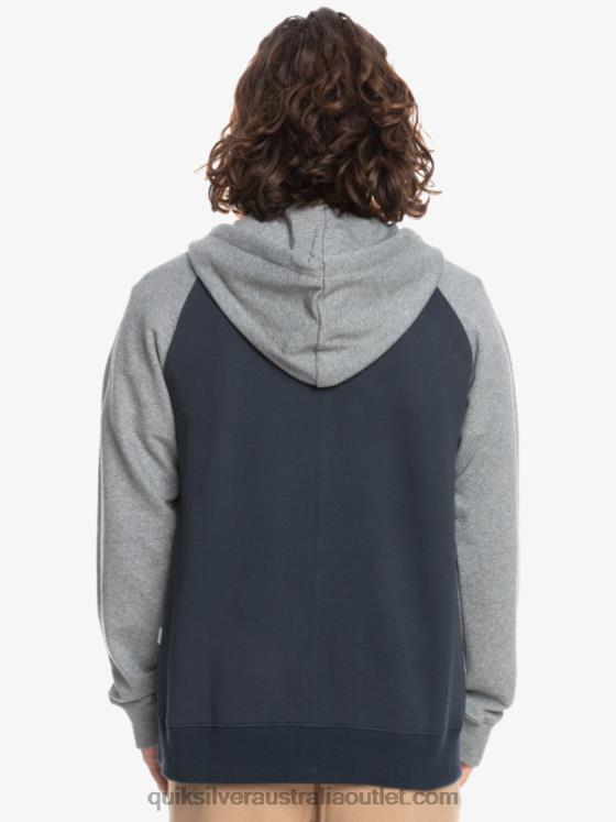 Quiksilver Men Essentials Zip Up Hoodie H2N4B1514 light grey heather/black