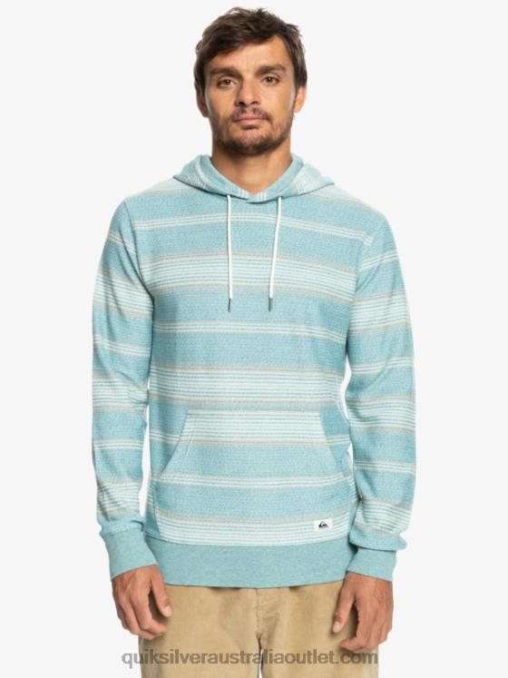 Quiksilver Men Great Otway Hoodie H2N4B581 brittany blue otway stripe