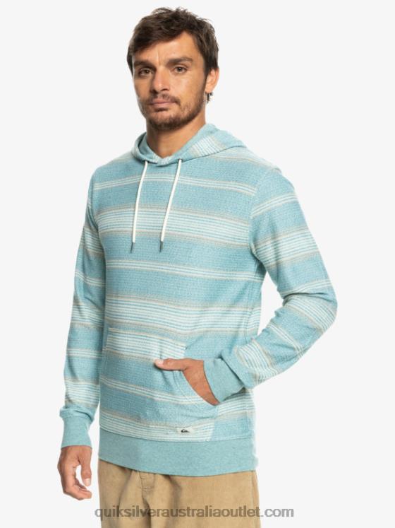 Quiksilver Men Great Otway Hoodie H2N4B581 brittany blue otway stripe