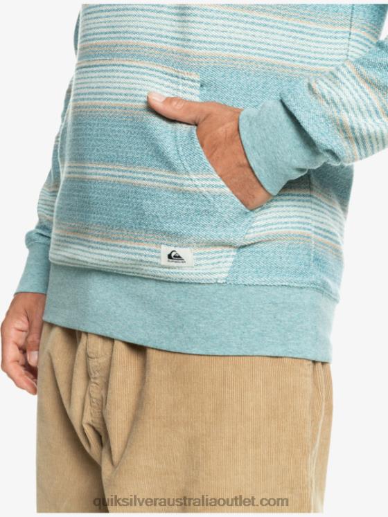 Quiksilver Men Great Otway Hoodie H2N4B581 brittany blue otway stripe