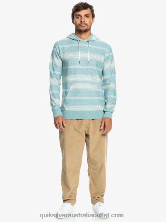 Quiksilver Men Great Otway Hoodie H2N4B581 brittany blue otway stripe