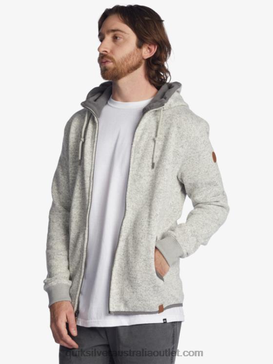 Quiksilver Men Keller Zip-Up Hoodie H2N4B1479 light grey heather
