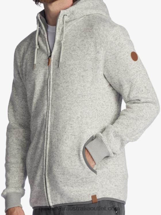 Quiksilver Men Keller Zip-Up Hoodie H2N4B1479 light grey heather