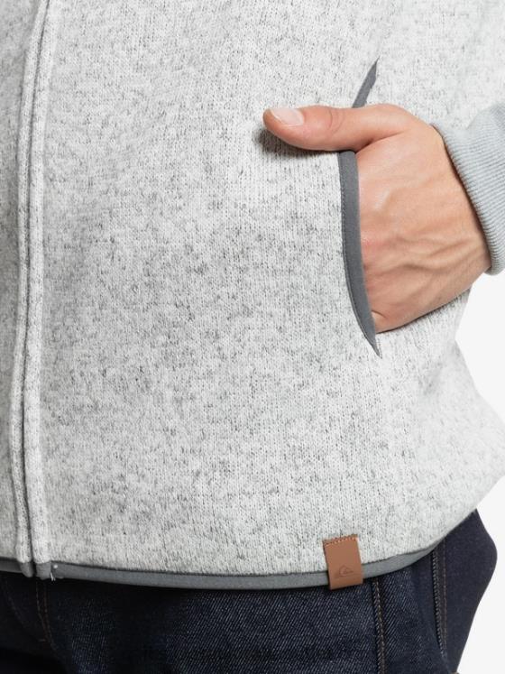 Quiksilver Men Keller Zip-Up Hoodie H2N4B1479 light grey heather