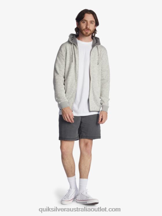 Quiksilver Men Keller Zip-Up Hoodie H2N4B1479 light grey heather
