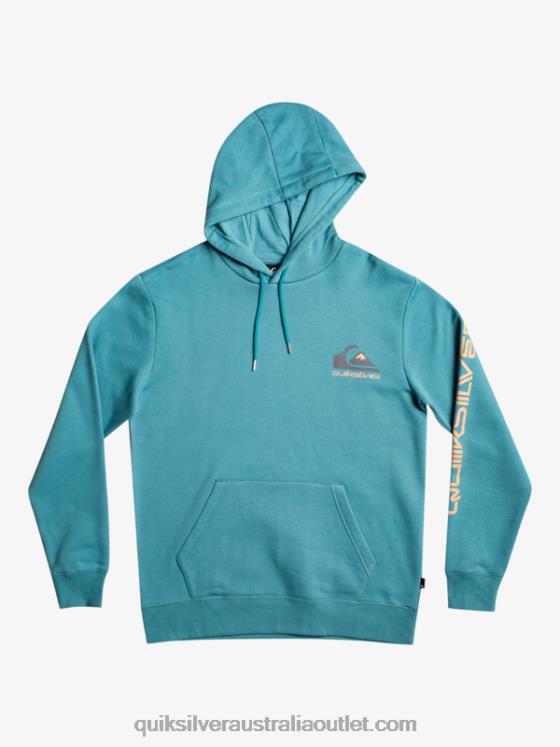 Quiksilver Men Omni Logo Hood Fleece Top Pullover H2N4B1030 brittany blue