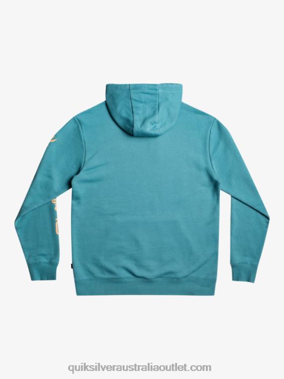 Quiksilver Men Omni Logo Hood Fleece Top Pullover H2N4B1030 brittany blue