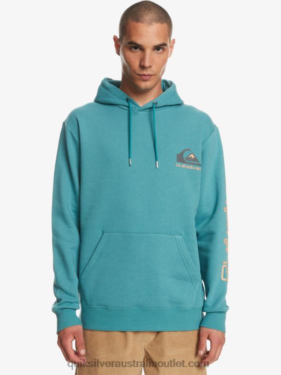 Quiksilver Men Omni Logo Hood Fleece Top Pullover H2N4B1030 brittany blue