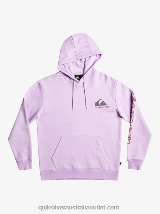 Quiksilver Men Omni Logo Hood Fleece Top Pullover H2N4B1031 pastel lilac