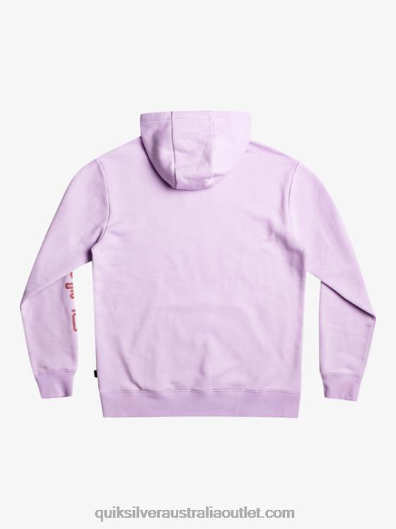 Quiksilver Men Omni Logo Hood Fleece Top Pullover H2N4B1031 pastel lilac