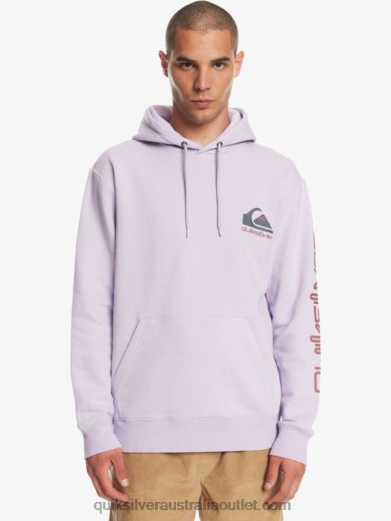 Quiksilver Men Omni Logo Hood Fleece Top Pullover H2N4B1031 pastel lilac
