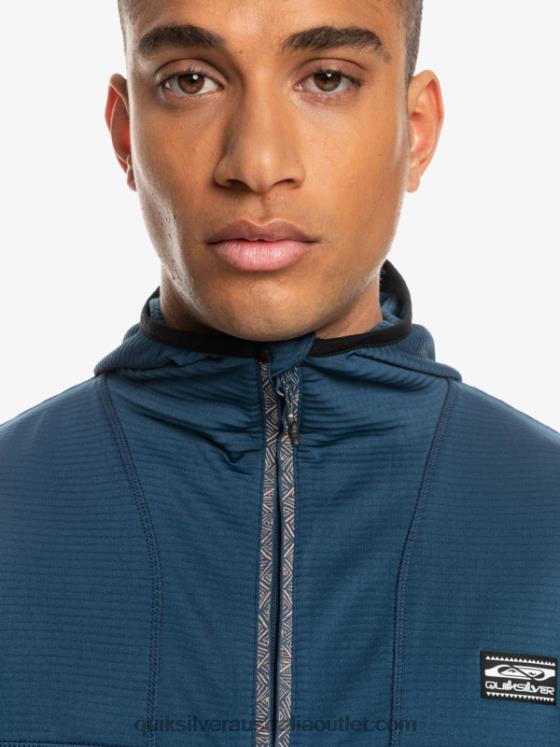 Quiksilver Men Steep Point Quarter-Zip Fleece Hoodie H2N4B1873 insignia blue