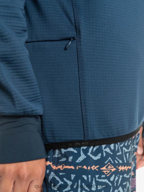 Quiksilver Men Steep Point Quarter-Zip Fleece Hoodie H2N4B1873 insignia blue