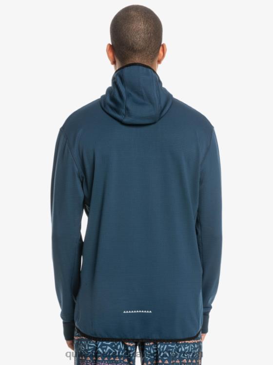 Quiksilver Men Steep Point Quarter-Zip Fleece Hoodie H2N4B1873 insignia blue
