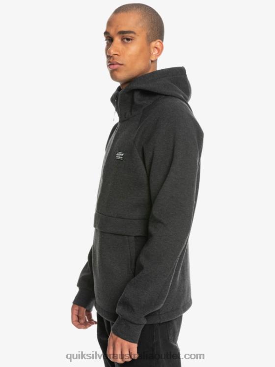 Quiksilver Men Step Off Half-Zip Hoodie H2N4B1370 phantom heather