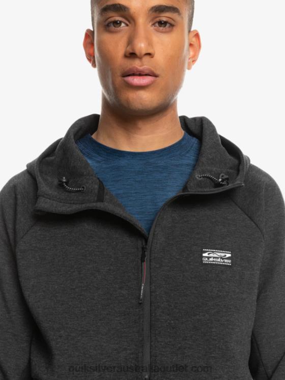 Quiksilver Men Step Off Half-Zip Hoodie H2N4B1370 phantom heather