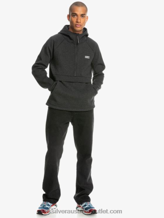Quiksilver Men Step Off Half-Zip Hoodie H2N4B1370 phantom heather