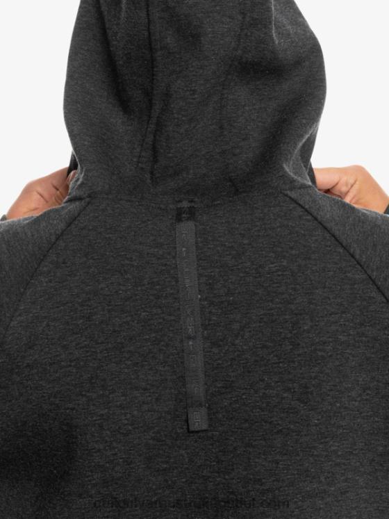 Quiksilver Men Step Off Half-Zip Hoodie H2N4B1370 phantom heather