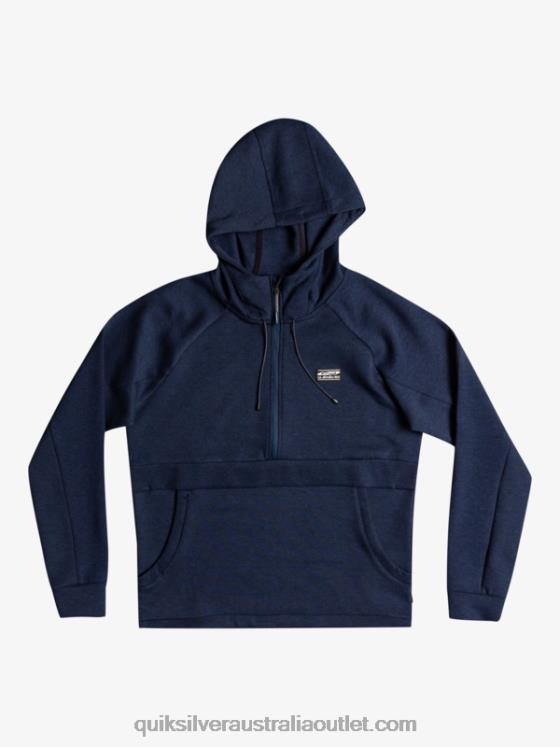 Quiksilver Men Step Off Half-Zip Hoodie H2N4B1371 insignia blue heather