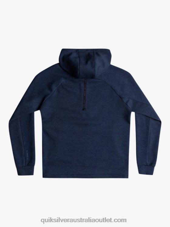 Quiksilver Men Step Off Half-Zip Hoodie H2N4B1371 insignia blue heather