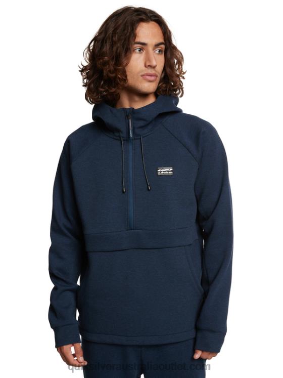 Quiksilver Men Step Off Half-Zip Hoodie H2N4B1371 insignia blue heather