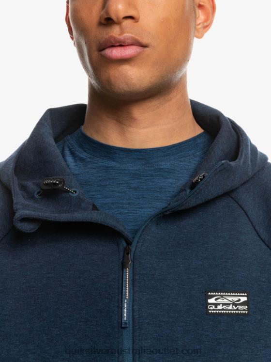 Quiksilver Men Step Off Half-Zip Hoodie H2N4B1371 insignia blue heather