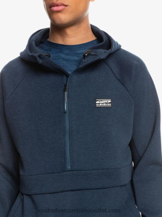 Quiksilver Men Step Off Half-Zip Hoodie H2N4B1371 insignia blue heather