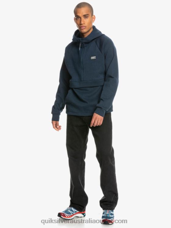 Quiksilver Men Step Off Half-Zip Hoodie H2N4B1371 insignia blue heather