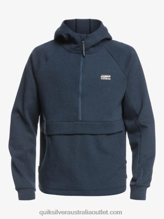 Quiksilver Men Step Off Half-Zip Hoodie H2N4B1371 insignia blue heather