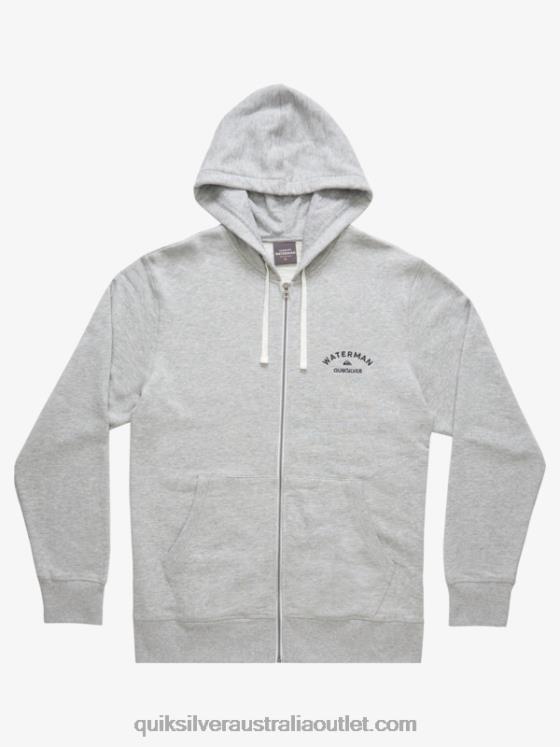 Quiksilver Men Waterman After Surf Zip-Up Hoodie H2N4B1419 light grey heather