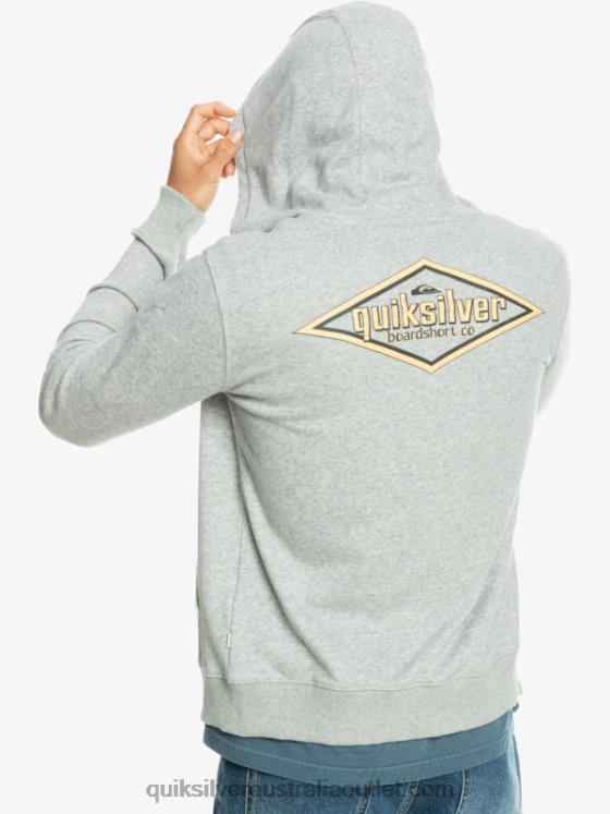 Quiksilver Men Words Zip-Up Hoodie H2N4B1148 light grey heather