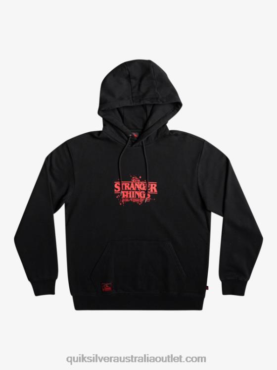 Quiksilver x Stranger Men Things Official Logo Hoodie H2N4B1806 black