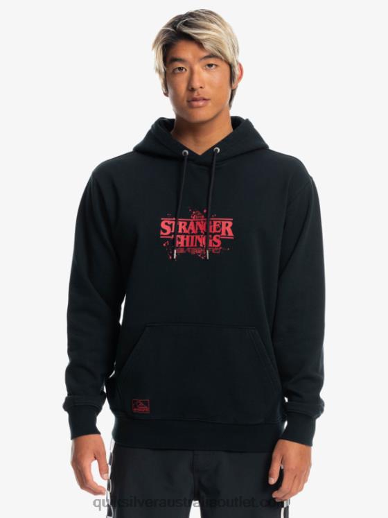 Quiksilver x Stranger Men Things Official Logo Hoodie H2N4B1806 black