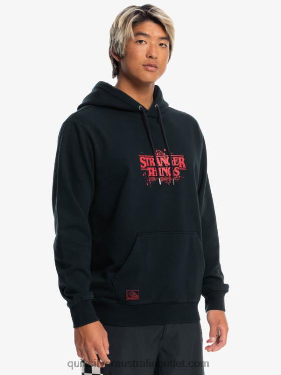 Quiksilver x Stranger Men Things Official Logo Hoodie H2N4B1806 black