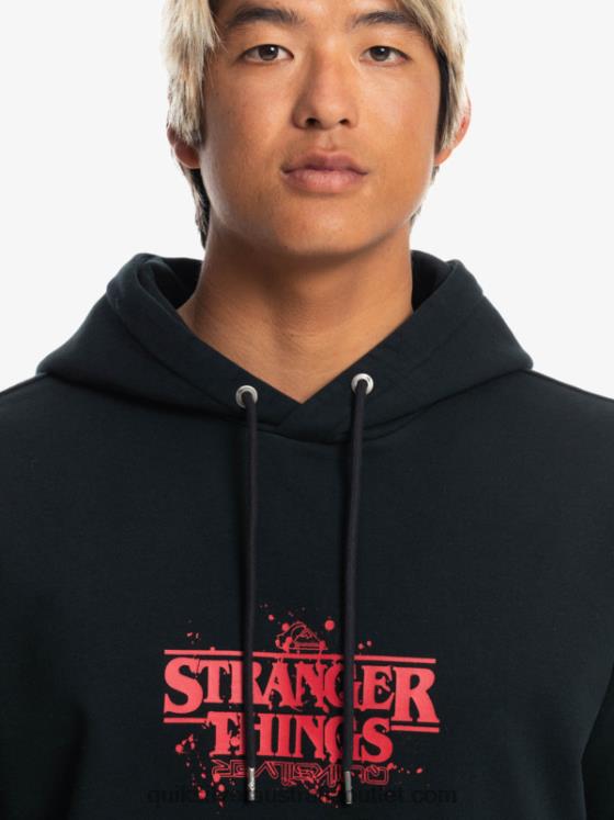Quiksilver x Stranger Men Things Official Logo Hoodie H2N4B1806 black