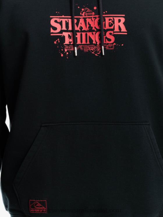 Quiksilver x Stranger Men Things Official Logo Hoodie H2N4B1806 black