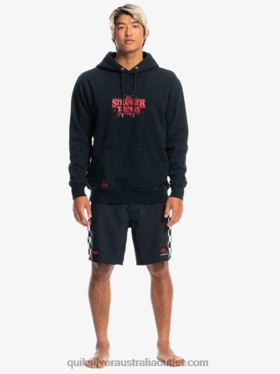 Quiksilver x Stranger Men Things Official Logo Hoodie H2N4B1806 black