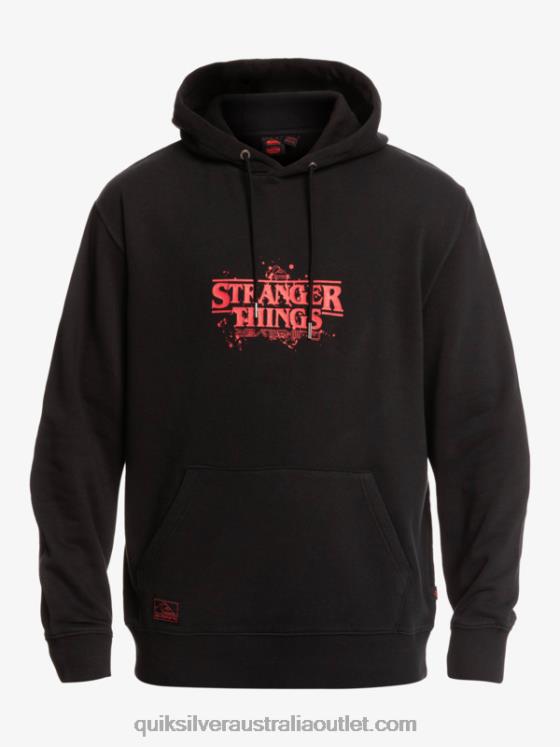 Quiksilver x Stranger Men Things Official Logo Hoodie H2N4B1806 black