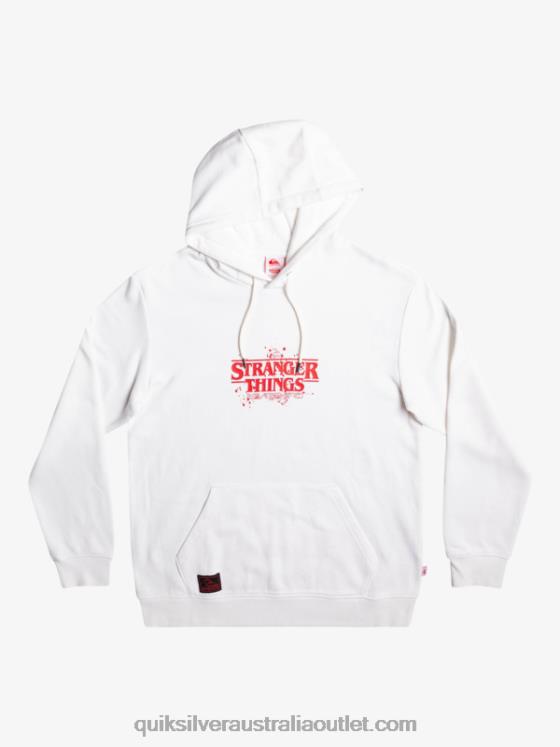 Quiksilver x Stranger Men Things Official Logo Hoodie H2N4B1807 white