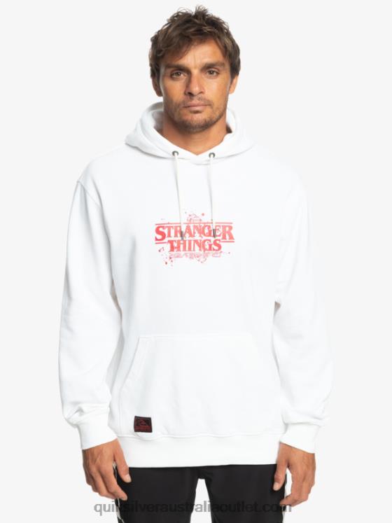 Quiksilver x Stranger Men Things Official Logo Hoodie H2N4B1807 white