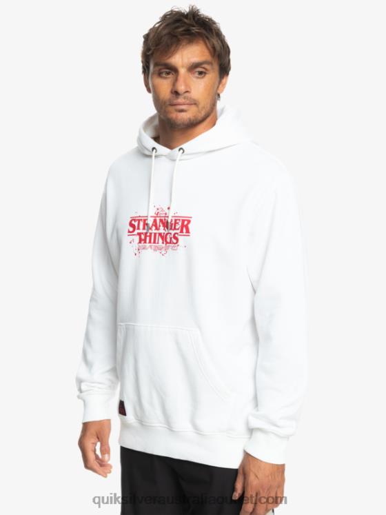 Quiksilver x Stranger Men Things Official Logo Hoodie H2N4B1807 white