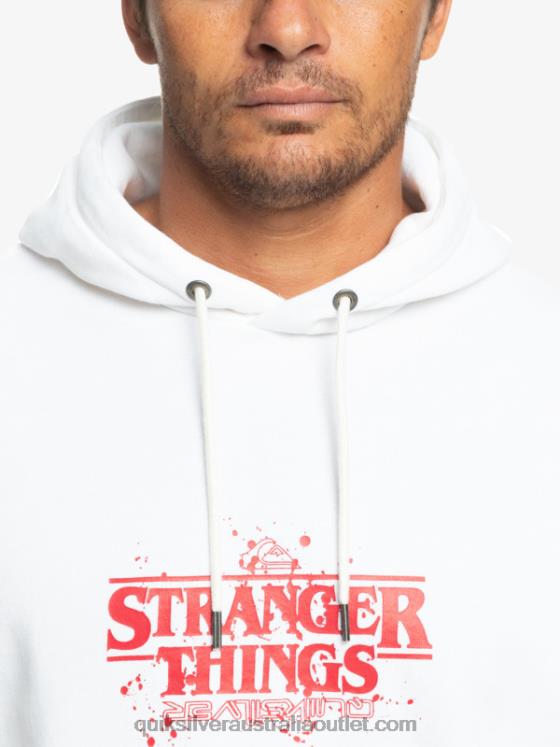 Quiksilver x Stranger Men Things Official Logo Hoodie H2N4B1807 white