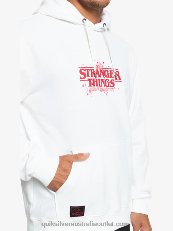 Quiksilver x Stranger Men Things Official Logo Hoodie H2N4B1807 white