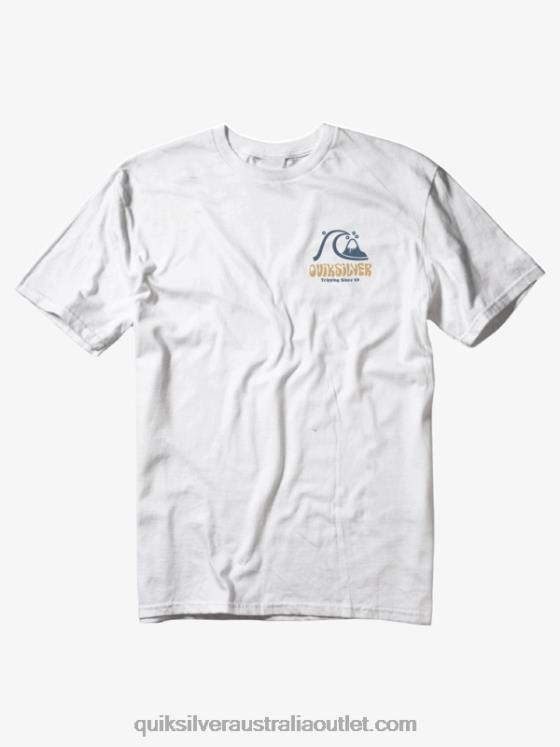 Quiksilver Men Arts In Palms T-Shirt H2N4B1100 antique white