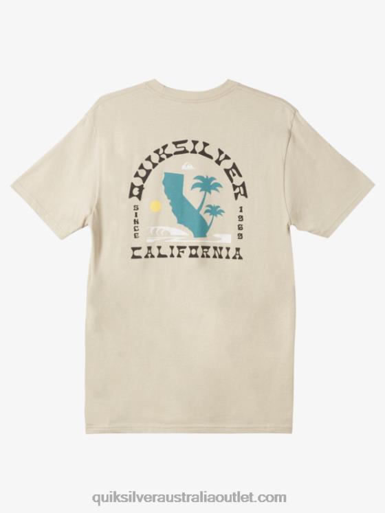 Quiksilver Men California Iconic West T-shirt H2N4B1228 plaza taupe