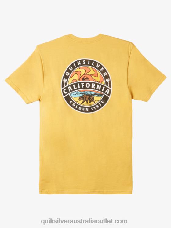 Quiksilver Men California Sunshine T-shirt H2N4B1183 bright gold