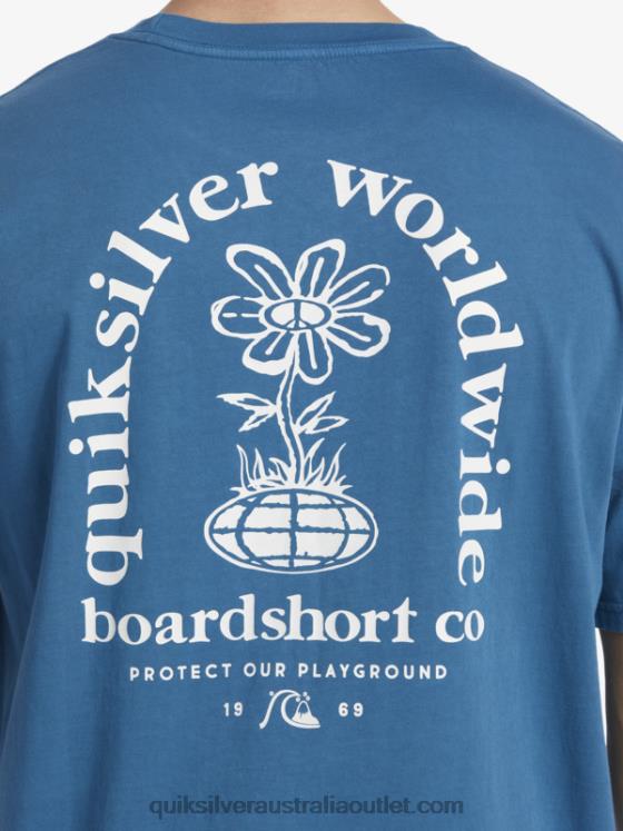 Quiksilver Men Clear Mind T-Shirt H2N4B742 moroccan blue