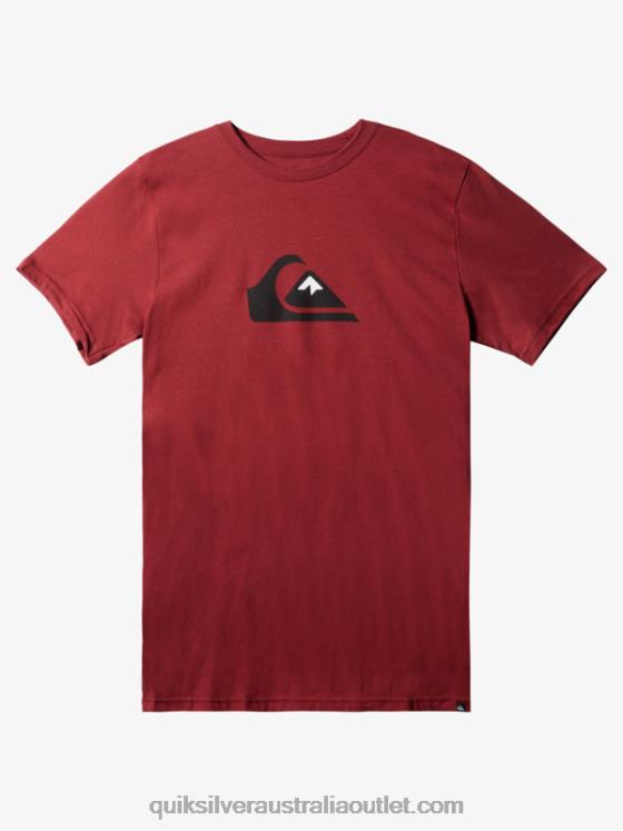 Quiksilver Men Comp Logo T-Shirt H2N4B1384 ruby wine