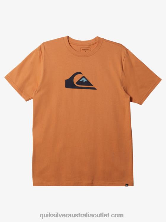 Quiksilver Men Comp Logo T-shirt H2N4B194 copper tan