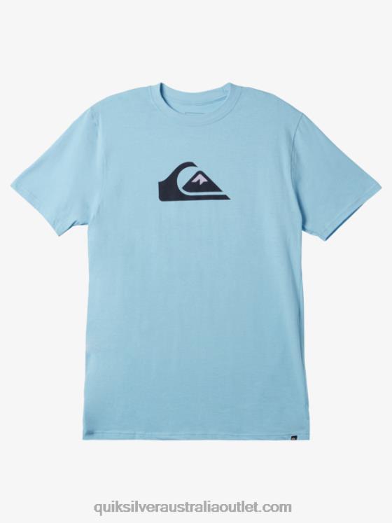 Quiksilver Men Comp Logo T-shirt H2N4B197 sky blue